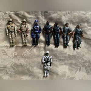 Vintage 80's Lanard Action Figures (8)